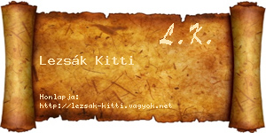 Lezsák Kitti névjegykártya
